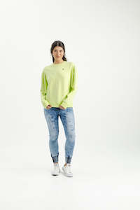 Clothing wholesaling: Wylder Crew - Lime with Black X