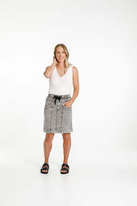 Denim Brenda Skirt - Sale - Grey Wash