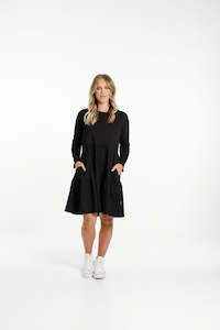 Clothing wholesaling: Long Sleeve Kylie Dress - Black