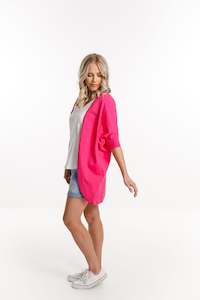 Clothing wholesaling: Summer Batwing Cardi - Raspberry Pink