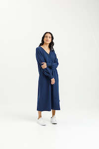 Laney Dress - Indigo Blue