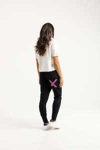 Apartment Pants - Black with Candy Stripe X