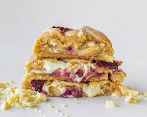 Biscuit manufacturing: Raspberry White Chocolate Cookies