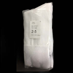 Footwear: 3-Pack White Socks