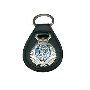 Key Rings: Leather Key Ring - Oval