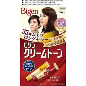 Hair: Bigen Cream Tone Grey Hair Dye -#6G Natural Brown