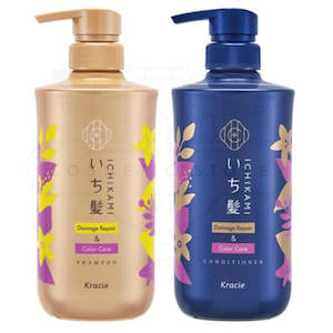 Hair: ICHIKAMI Damage Repair Color Care Shampoo & Conditioner Set [480ml+480ml]