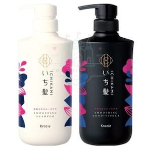 Hair: ICHIKAMI Nameraka Smooth Care Shampoo & Conditioner Set [480ml+480ml]