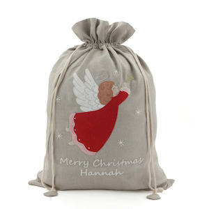 PERSONALISED- Santa Sack- Angel