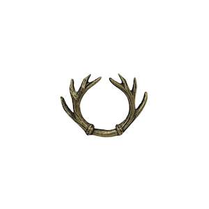 French Country - Antler Napkin Ring Gold