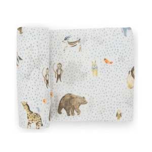 Little Unicorn - Cotton Muslin Swaddle - Party Animals