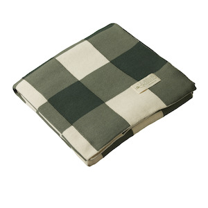 Nature Baby- Dune Cot Blanket - Thyme Check