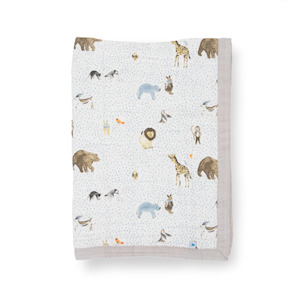 Baby Blanket Wraps: Cotton Muslin Baby Blanket - Party Animals