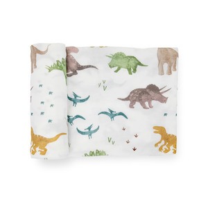 Stretch Knit Single Swaddle - Dino Pals