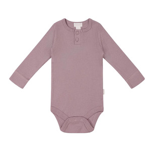 Jamie Kay- Organic Cotton Modal Long Sleeve Bodysuit - Vintage Violet