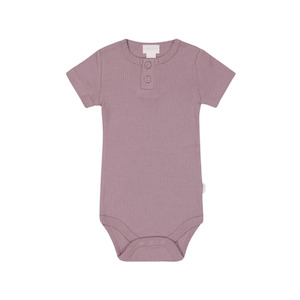 Jamie Kay- Organic Cotton Modal Darcy Rib Tee Bodysuit - Vintage Violet