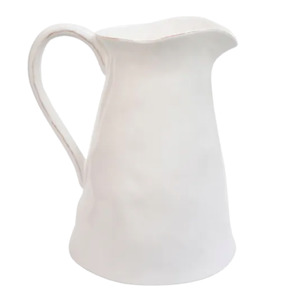 Primitif large White Pitcher