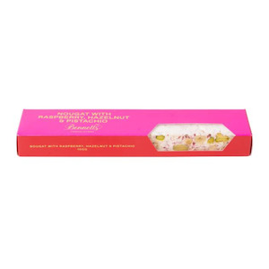 Confectionery Chocolate: Bennetts - Nougat with Raspberry, Hazelnut & Pistachio