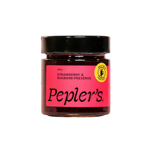 Peplers -Strawberry and Rhubarb Preserve 240g