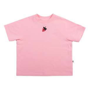 Children Clothing: Phoenix & The Fox- Raglan Box Tee- Pink Strawberry