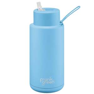 Frank Green Reusable Ceramic Drink Bottle 34oz-Sky Blue