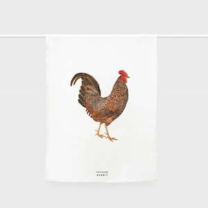 Father Rabbit - Tea Towel - Rooster