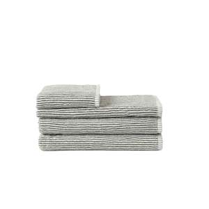 Citta - Stripe Cotton Face Cloth - Olive/White