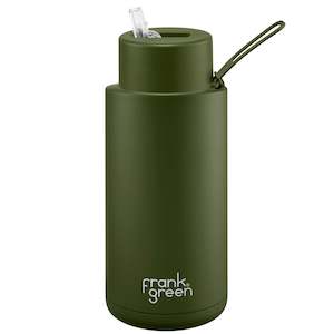 Frank Green Reusable Ceramic Drink Bottle 34oz - Khaki