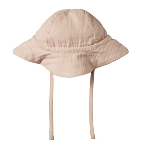 Nature Baby - Crinkle Muslin Sunhat - Rose Dust Crinkle