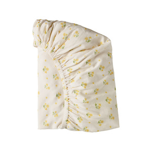 Nature Baby  - Fitted Sheet Jersey - Dasiy Daze Yellow Print