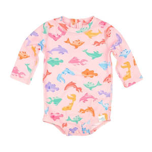 Toshi - Swim Onesie L/S - Dishy Fishy