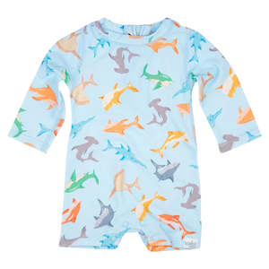 Childrens Clothing Sale: Toshi - Swim Onesie L/S - Sharky