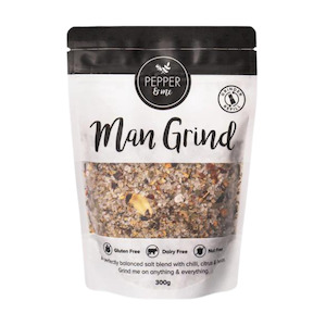 Man Grind Salt Flakes