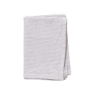 Citta- Stripe Washed Cotton Tea Towel - Grey