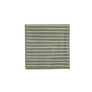 Citta- Stripe Napkin 20 pack - Olive/White