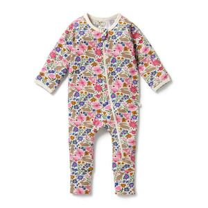 Bunny Hop - Organic Zipsuit With Feet