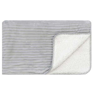 Cord Sherpa Stitch Throw - Glacier Grey