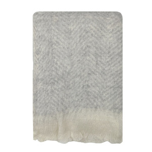 Bliss Wool Mohair Blend Throw - Classic Grey