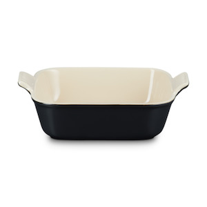 Heritage Deep Square Dish 23 - Satin Black