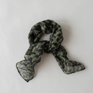 Sophie- Waves Mini Scarf - Khaki