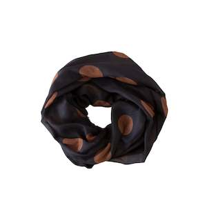 Sophie- So Spotty Maxi Scarf Black Toffee