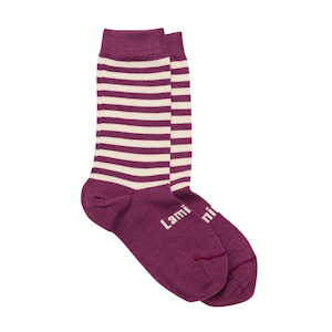 Lamington Merino Womens Socks - Plum