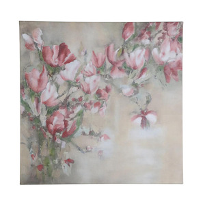 CC Interiors- Magnolia Limone on Strech Canvas Print