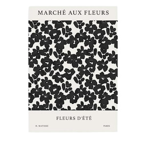 Papier HQ - French Fleurs Black -Print