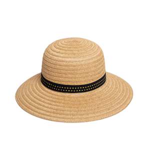 Sophie - So Shady Hat Ribbon - Natural with Goldie