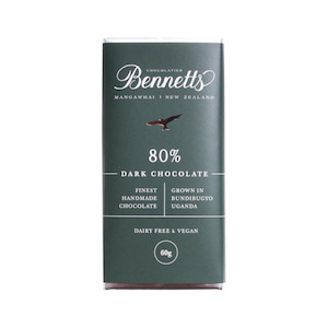 Confectionery Chocolate: Bennetts Chocolate Bar - 80% Dark Choc