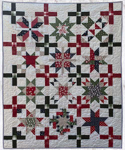 Christmas Stars Throw Quilt