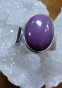 Sterling Silver Sugilite Adjustable Ring