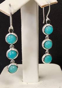 Amazonite Triple Drop Earrings