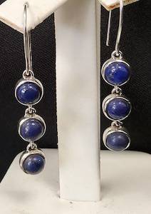 Lapis Triple Drop Earrings